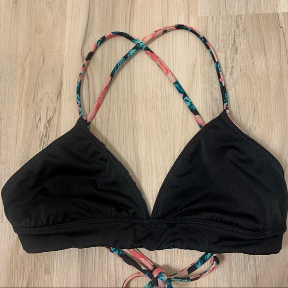 Floral Reversible Bikini Top Size Small - Picture 2 of 5